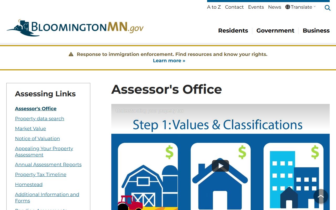 Bloomington deed records City Assessor portal