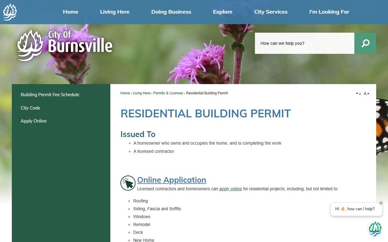 Burnsville deed records building permits portal