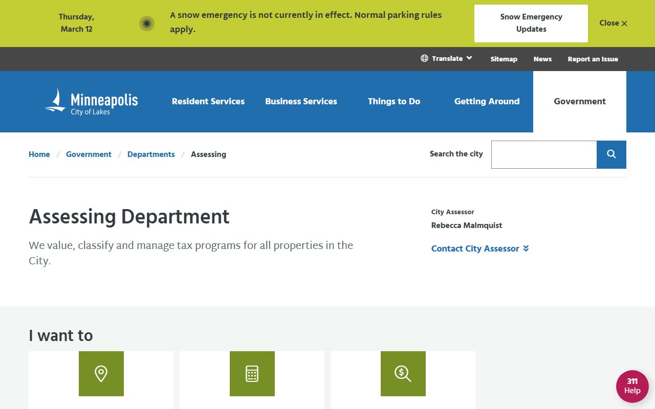 Minneapolis deed records City Assessing Department portal