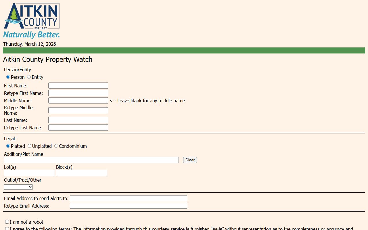 Aitkin County deed records - Property Watch fraud alert service