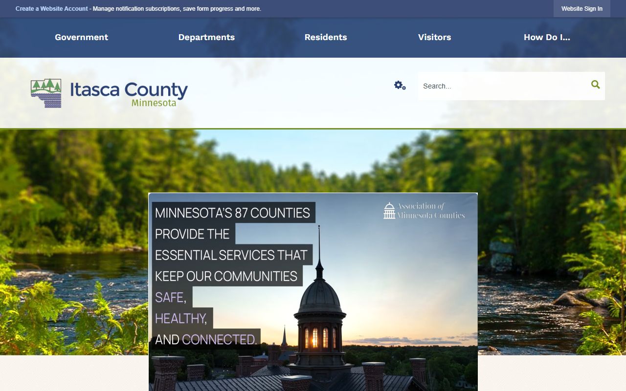 Itasca County Recorder website showing deed records services