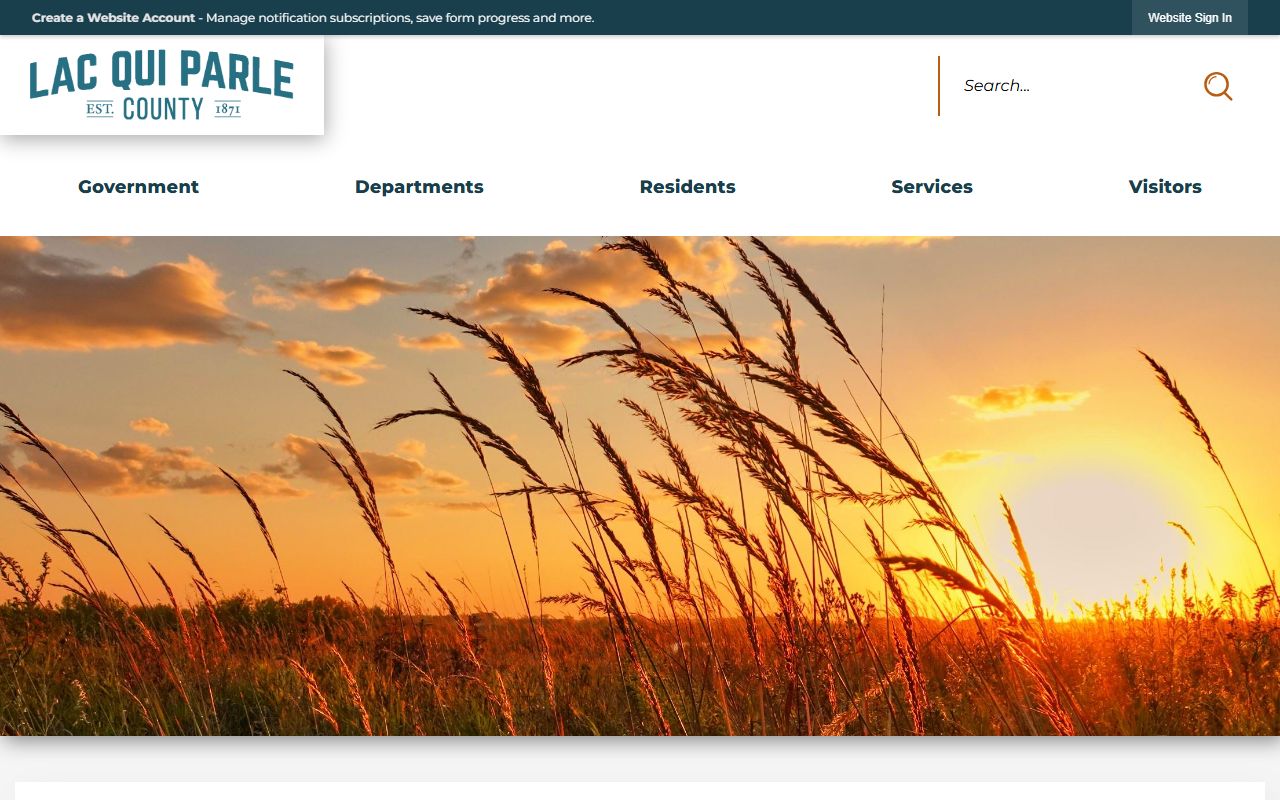 Lac Qui Parle County Recorder website showing deed records and property services