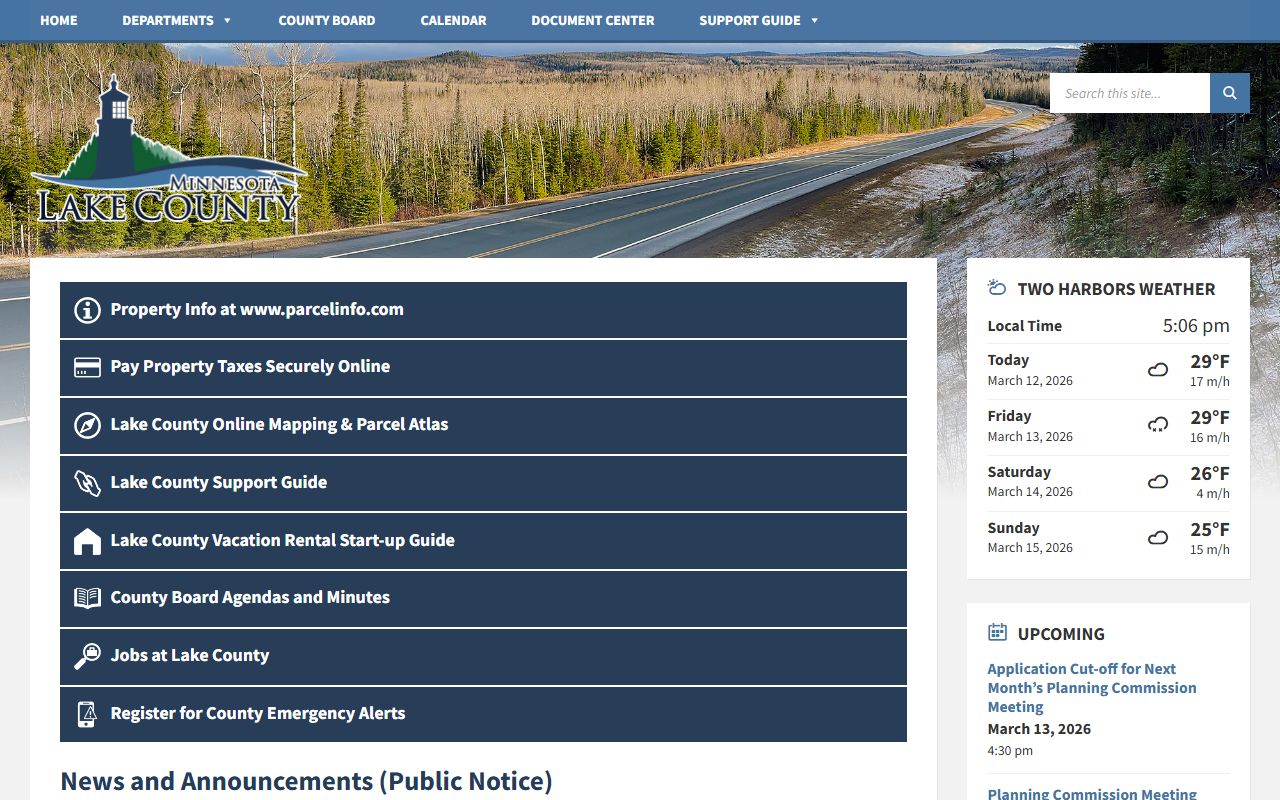 Lake County Recorder website showing deed records and iDocMarket online access