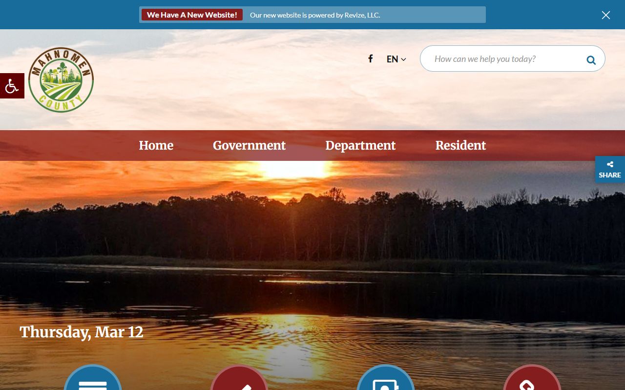 Mahnomen County Recorder website showing deed records and county services
