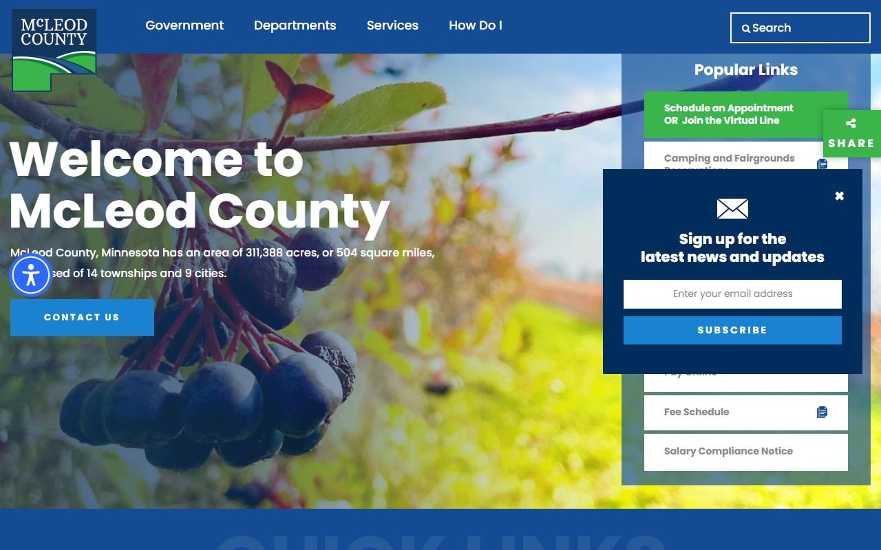 McLeod County Recorder homepage