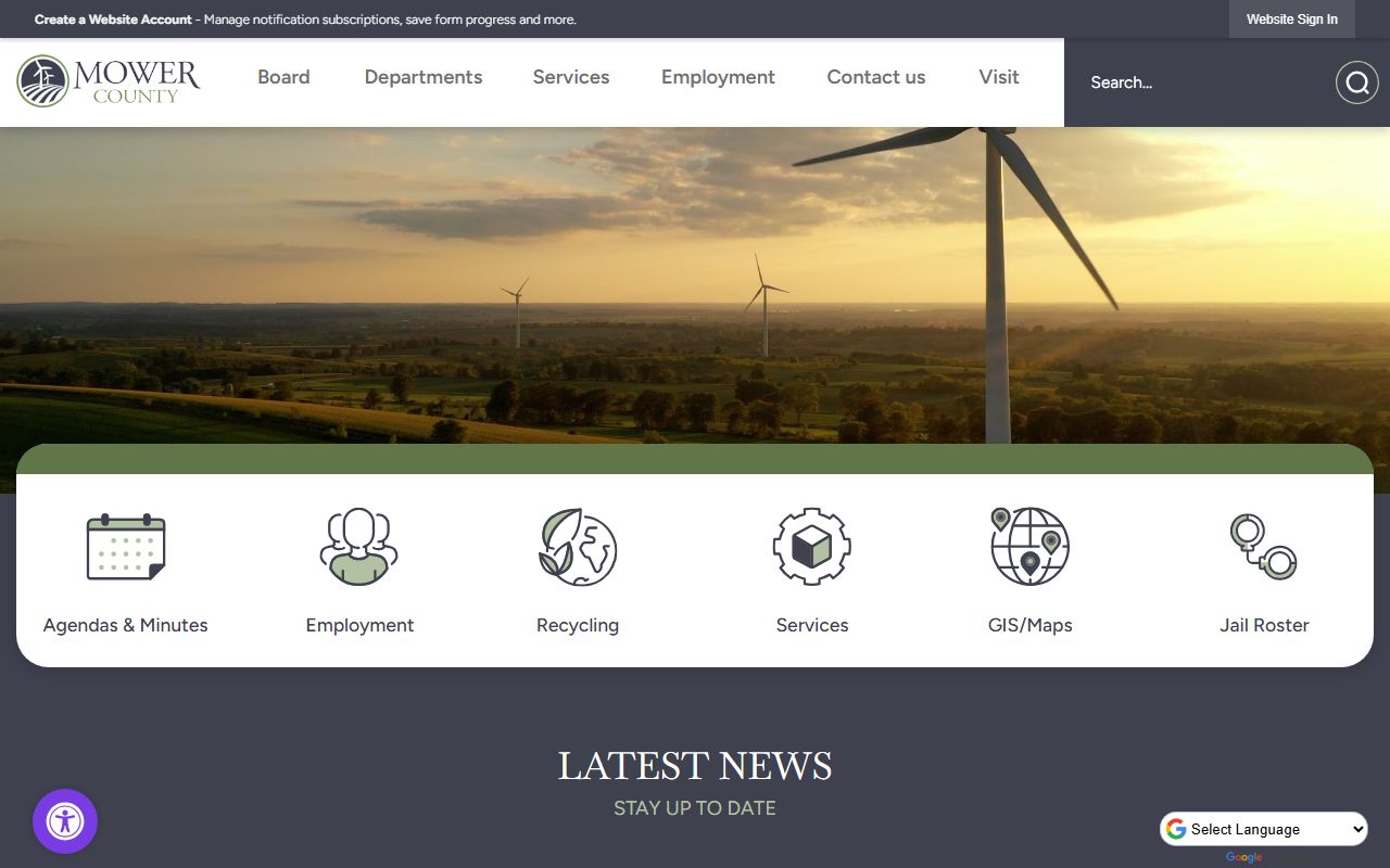 Mower County Recorder homepage