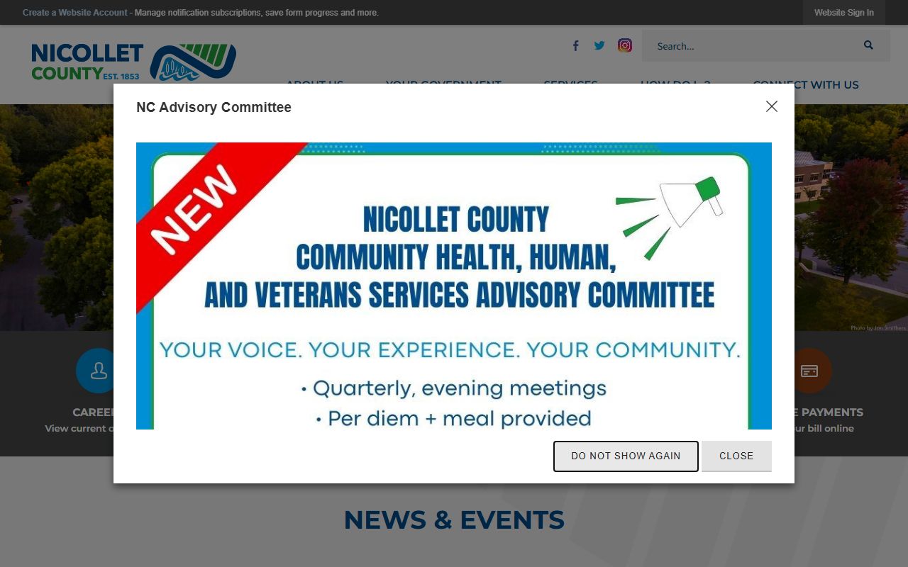 Nicollet County Recorder homepage