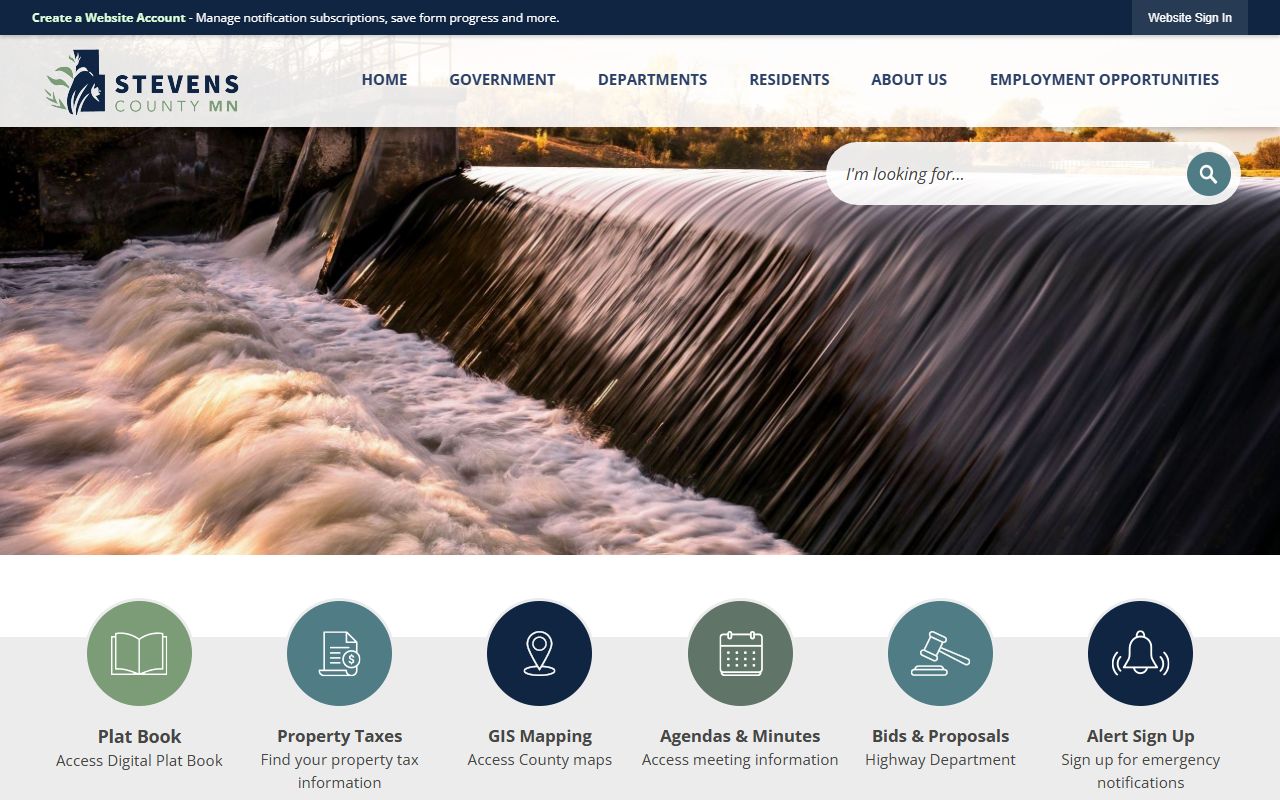 Stevens County website for deed records and recorder's office information