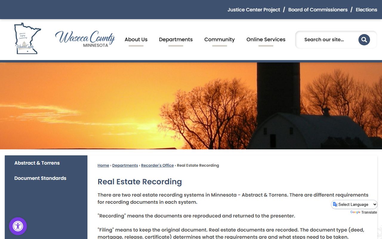 Waseca County deed records real estate page