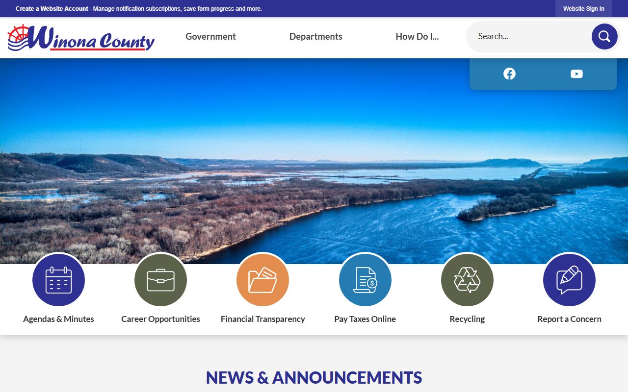 Winona County deed records county homepage